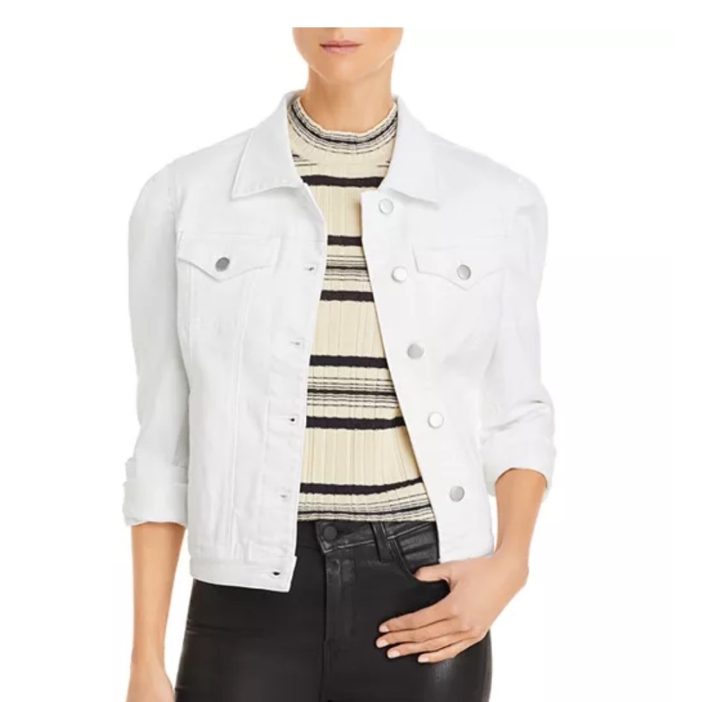 Aqua Puff Sleeve Denim Jacket - Small